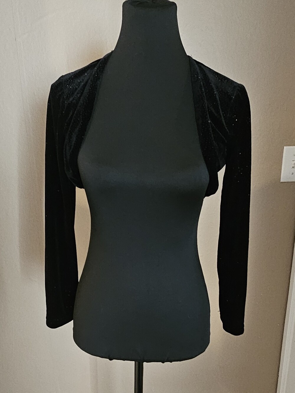 Black Velvet Cropped Bolero Shrug